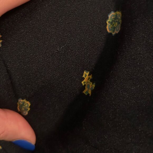 Free People Love Grows Black Geometric Print Long Slv Keyhole Romper Playsuit S - Picture 12 of 16